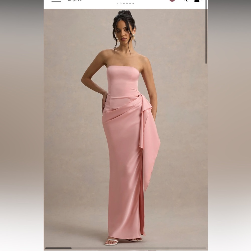 Club L London Strapless Pink Gown